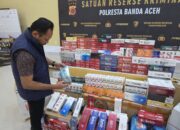 Jual Rokok Ilegal di Kios, Dua Mahasiswa Asal Bireuen Diamankan Polisi, Sita 70 Ribu Batang Rokok