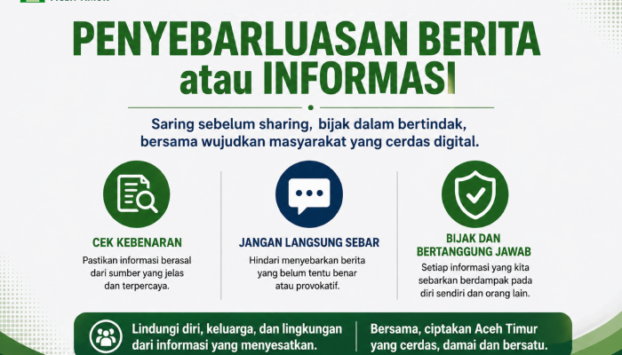 Pemkab Aceh Timur Ajak Warga Bijak Hadapi Isu Liar