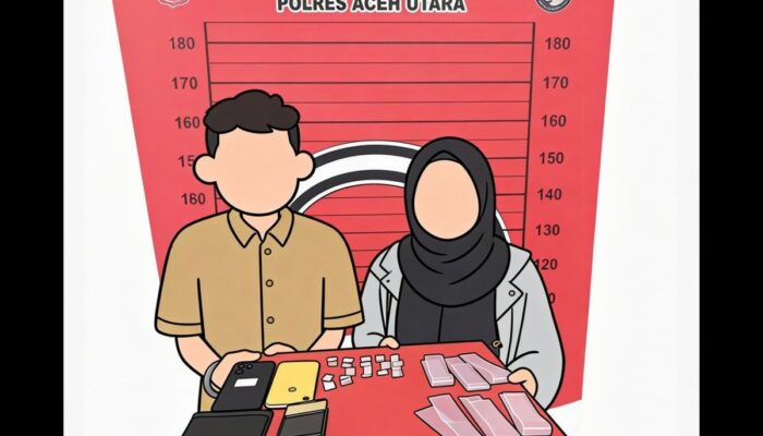 17 Paket Sabu Disita, IRT dan Pria Diciduk di Cot Girek