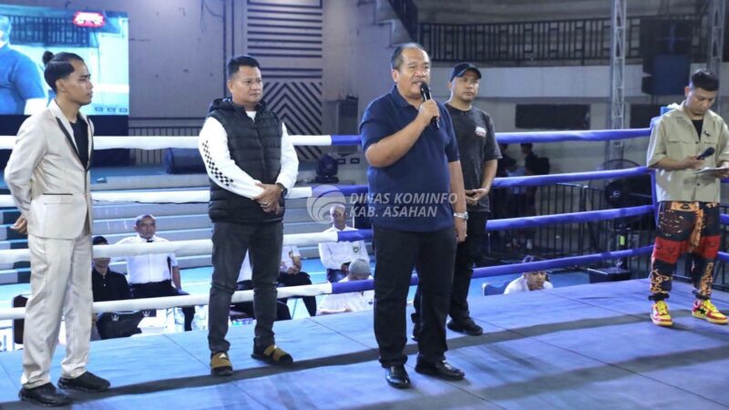 Bupati Hadiri Asahan Fight Series 3 Peringati HUT Bhayangkara ke-80