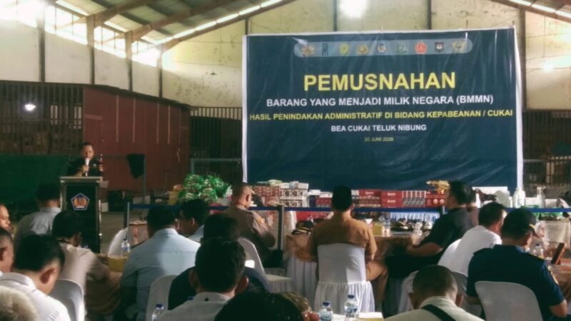 Bea Cukai Teluk Nibung Musnahkan Barang Selundupan Senilai Rp1 Miliar