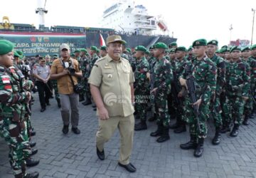 Taufik Sambut Kepulangan Satgas Pamtas Yonif 126/Kala Cakti