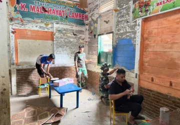 Keuangan Kodam Iskandar Muda Rehab TK Malahayati Lamreh