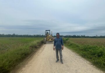 Jalan Penghubung Dua Gampong di Tanah Luas Mulai Diperbaiki
