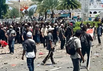 Hari Damai Aceh ke-21 di MRB Berujung Ricuh, Polisi Tembakkan Gas Air Mata