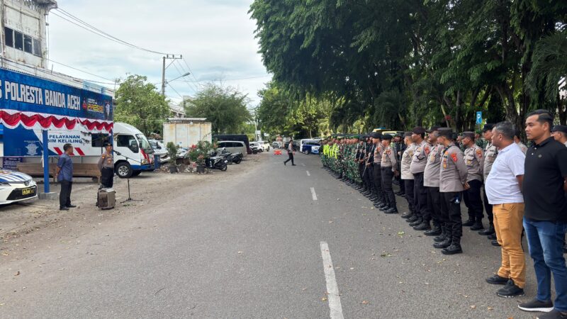 Polda Aceh dan TNI Gelar Apel Kesiapan Pengamanan Hari Damai Aceh