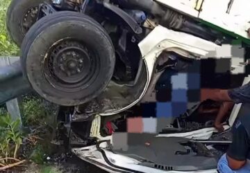 Pick Up Tabrak Pembatas Tol Sigli–Banda Aceh, Diduga Akibat Sopir Mengantuk