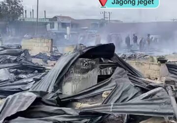 Kebakaran Hebat Hanguskan 96 Kios di Pasar Jagong Jeget Aceh Tengah