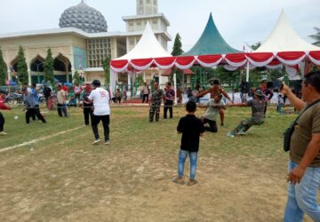 Tarik Tambang Antarinstansi Meriahkan HUT ke-81 RI di Simpang Ulim