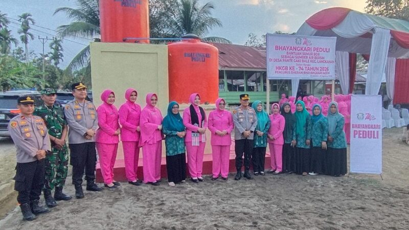 Bhayangkari Bangun Sumur Bor untuk Warga Terdampak Banjir di Aceh Utara
