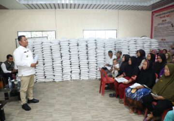 Serentak di Dua Kecamatan, Bupati dan Wabup Asahan Pastikan Bantuan Beras Tepat Sasaran
