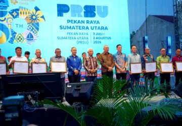 Bupati Asahan Hadiri Penutupan PRSU ke-50 di Medan