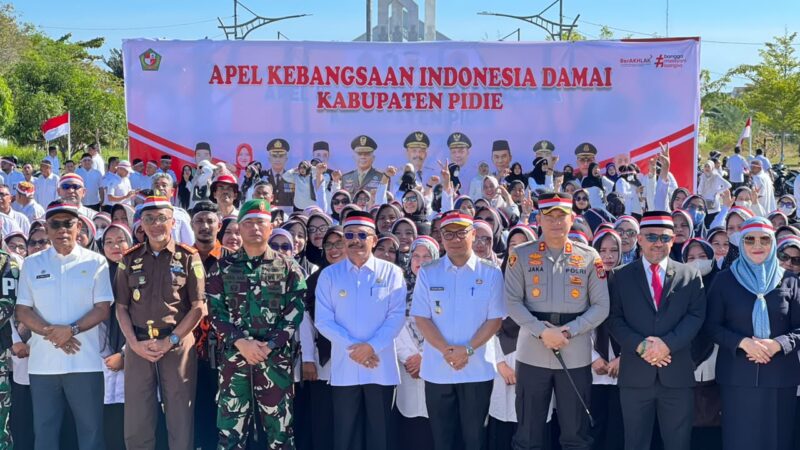 Bupati Pidie Pimpin Apel Gelar Kebangsaan Indonesia Damai