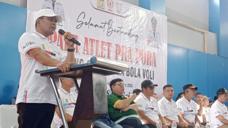 Bupati Muharram Buka Pra PORA Voli, Beri Apresiasi