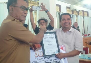 Lomba Video Pendek Antikorupsi Juara Pertama Diraih Oleh Perumda Air Minum Tirta Mon Krueng Baro Pidie