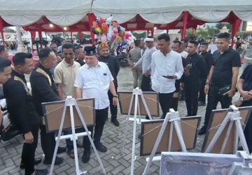 Bupati Aceh Utara Kunjungi Stand Langkahan, Kenang Masa Pasca Banjir