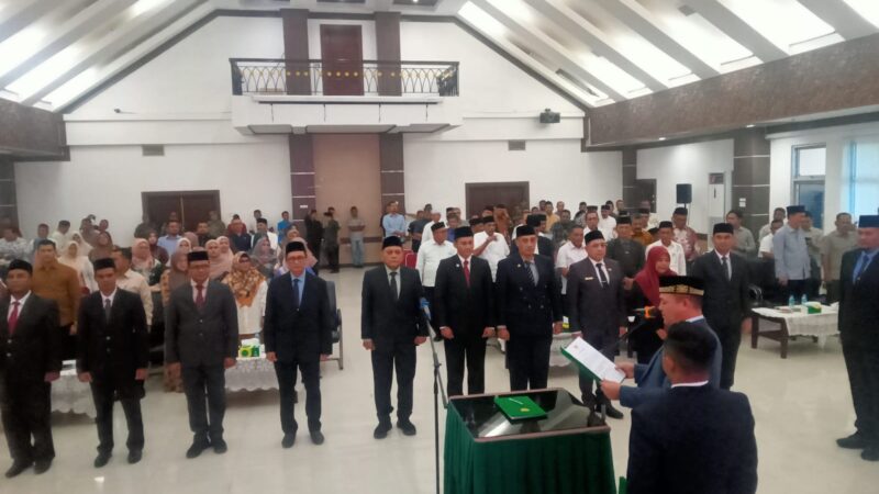Lantik 10 Pejabat, Bupati Aceh Utara Ancam Evaluasi yang Gagal Capai Target