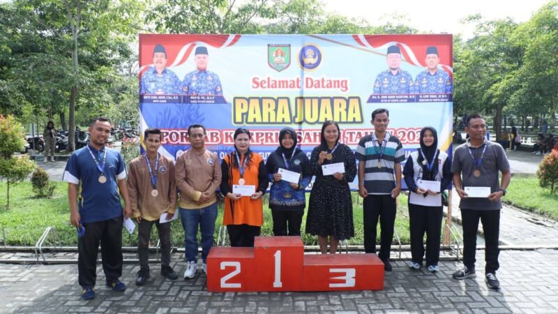 Disdik Asahan Tampil Gemilang, Juara Umum PORKAB KORPRI 2026