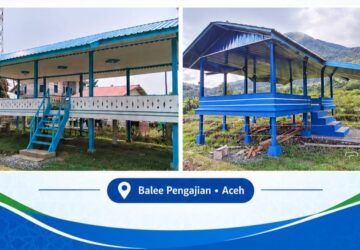 Hari Santri Nasional ke 11, Dek Gam Bantu Bangun Kembali Dua Balee Pengajian Korban Banjir di Tangse