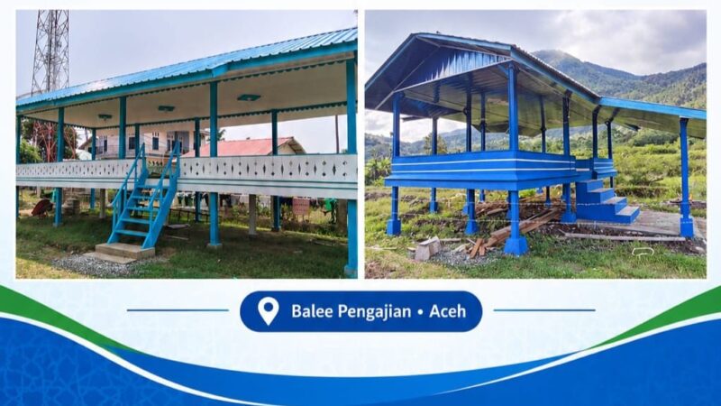 Dek Di Hari Santri Nasional, Dek Gam Bantu Bangun Balee Pengajian Korban Banjir di Pidie dan Pijay